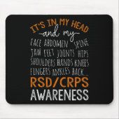 In mijn hoofd en mijn lichaam krijger RSD CRPS bew Muismat (Voorkant)