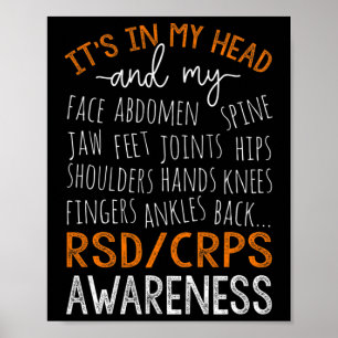 In mijn hoofd en mijn lichaam krijger RSD CRPS bew Poster