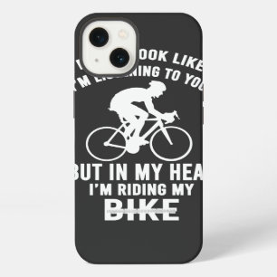 In mijn hoofd met mijn fiets T-Shirt iPhone 13 Hoesje