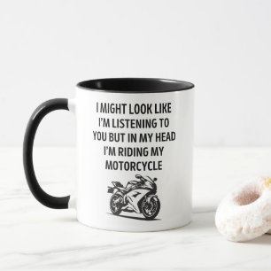 In mijn hoofd rijd ik op mijn motorfiets mok