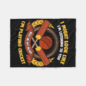 In mijn hoofd speel ik cricket fleece deken (Voorkant (Horizontaal))