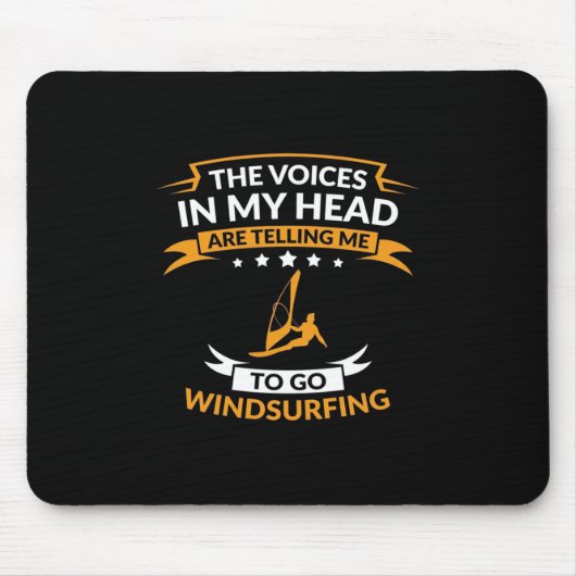 In mijn hoofd wil ik windsurfen muismat (Voorkant)