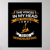 In mijn hoofd wil ik windsurfen poster (Voorkant)