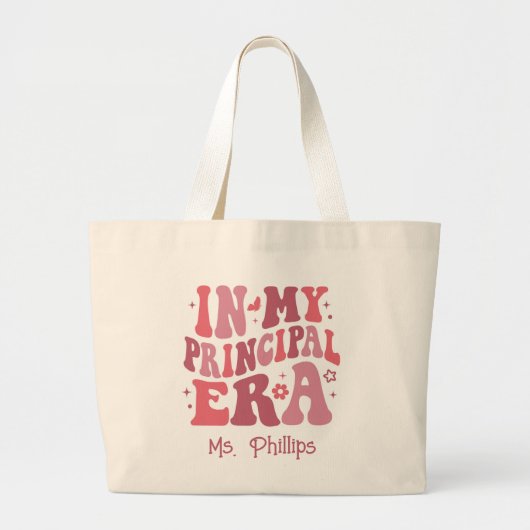 In mijn hoofdtijdperk retro gepersonaliseerd grote tote bag (Voorkant)