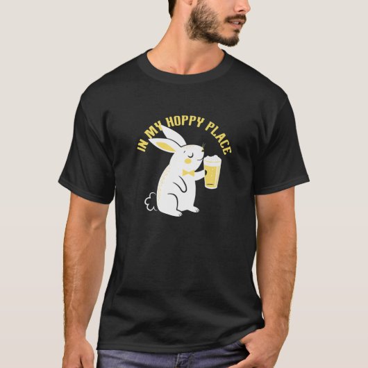 In mijn hoppy place Funny St Patricks Day Bunny Dr T-shirt (Voorkant)