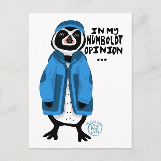 In mijn Humboldt advies... Penguin Feestdagenkaart (Voorkant)