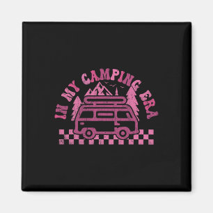 In Mijn Kampeer Tijdperk Retro Camper Van Outdoor Magneet