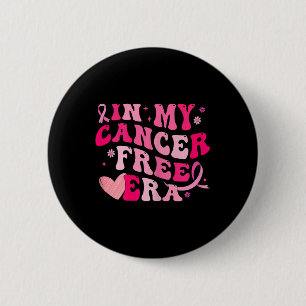 In mijn kankervrije tijdperk Borstkanker Awareness Ronde Button 5,7 Cm
