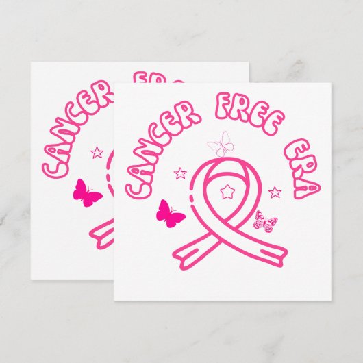 In mijn kankervrije tijdperk | Borstkanker grappig Kaart (Voorkant / Achterkant)