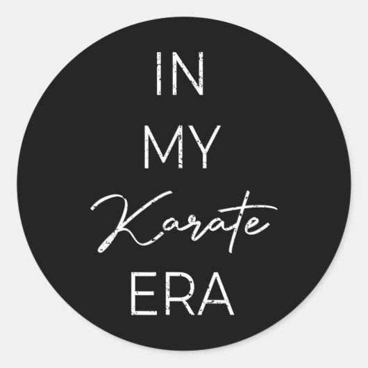 In mijn karate tijdperk 1 ronde sticker (Voorkant)