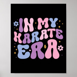 In mijn karate tijdperk Groovy Retro Martial Arts Poster