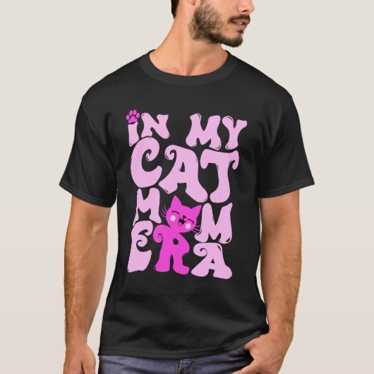 In mijn kat mam tijdperk Schattige kat mam T-shirt (Voorkant)