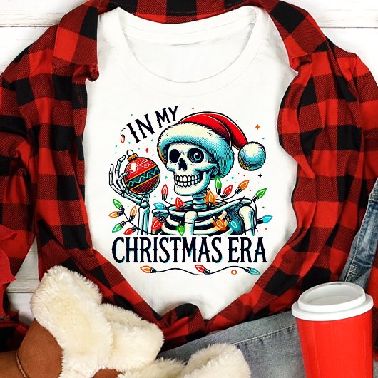 In mijn kerst tijdperk feestelijk skelet Tri-Blend shirt