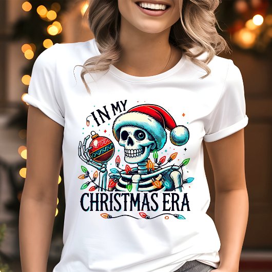 In mijn kerst tijdperk feestelijk skelet Tri-Blend shirt