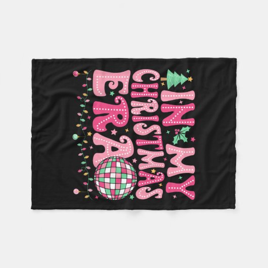 In mijn kerst tijdperk Vrolijk kerstboom Xmas Scha Fleece Deken (Voorkant (Horizontaal))