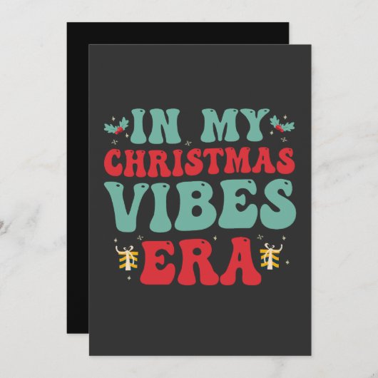 In mijn kerst vibe tijdperk Grappig Groovy Santa G Kaart (Voorkant / Achterkant)