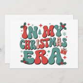 In Mijn Kerstmis Tijdperk Schattige Groovy Kerstmi Feestdagenkaart (Voorkant / Achterkant)