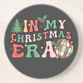 In mijn kerstperiode Groovy Christmas Zandsteen Onderzetter