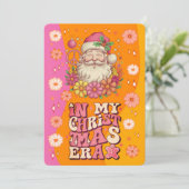 In mijn kerstperiode Groovy Santa Feestdagenkaart (Staand voorkant)