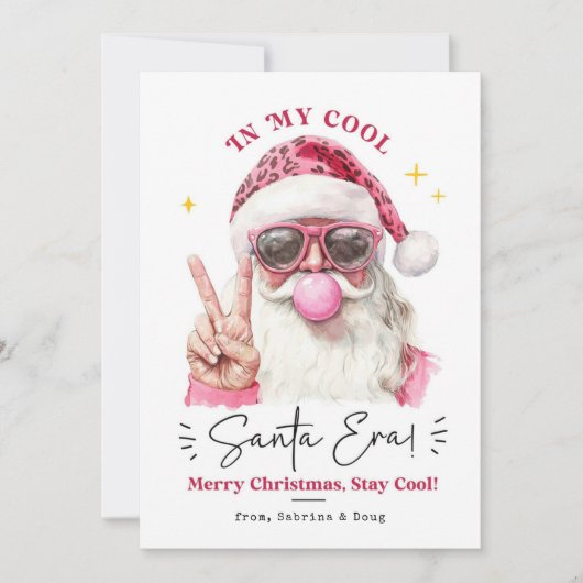 In mijn kerstperiode is het een trendy kerst feestdagenkaart (Voorkant)