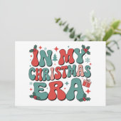 In mijn kerstperiode Schattigee groovy kerstmis Feestdagenkaart (Staand voorkant)