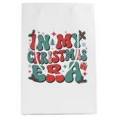 In mijn kerstperiode Schattigee groovy kerstmis Medium Cadeauzakje (Voorkant)