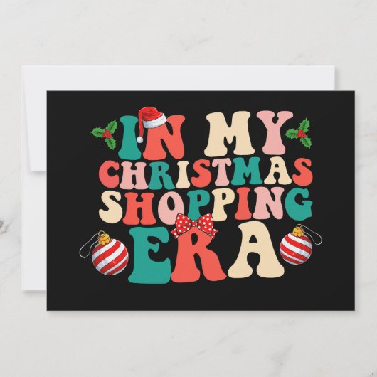 In mijn kerstshoppingtijdperk Groovy Vakantie Kaart (Voorkant)