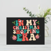 In mijn kerstshoppingtijdperk Groovy Vakantie Kaart (Staand voorkant)