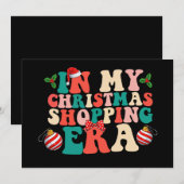 In mijn kerstshoppingtijdperk Groovy Vakantie Kaart (Voorkant / Achterkant)