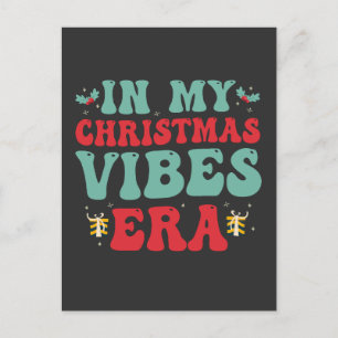 In mijn Kerststemming Tijdperk Grappig Groovy Kers Briefkaart