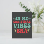 In mijn Kerststemming Tijdperk Grappig Groovy Kers Briefkaart (Staand voorkant)