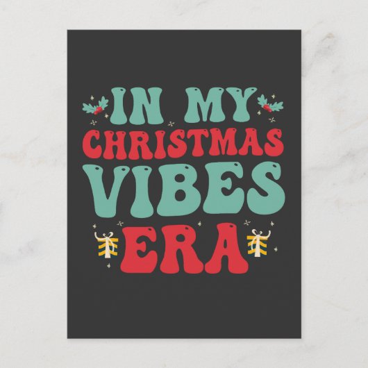 In mijn Kerststemming Tijdperk Grappig Groovy Kers Briefkaart (Voorkant)