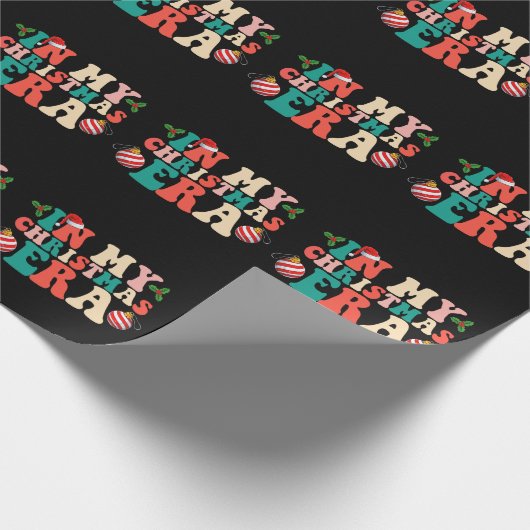 In mijn kersttijd Groovy vakantieseizoen Cadeaupapier (Hoek)