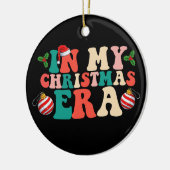 In mijn kersttijd Groovy vakantieseizoen Keramisch Ornament (Links)