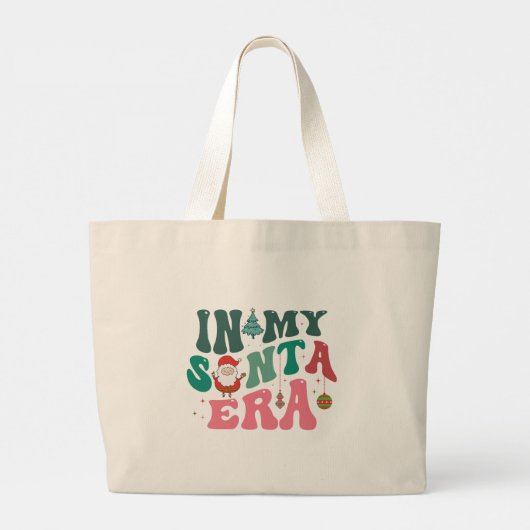 In mijn kersttijd - retro kerst grote tote bag (Achterkant)