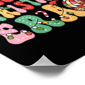 In mijn kersttijd Schattigee groovy kerstvakantie Poster (Hoek)