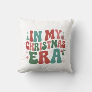 In mijn kersttijd Tijd leuk groovy Kerstvakantie Kussen