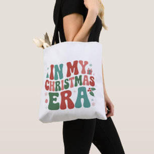 In mijn kersttijd Tijd leuk groovy Kerstvakantie  Tote Bag