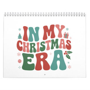 In Mijn Kersttijdperk Schattige Groovy Kerstvakant Kalender