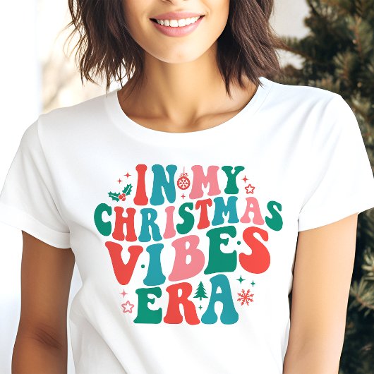 In mijn kerstvibes tijdperk Retro Kerstmis Tri-Blend Shirt