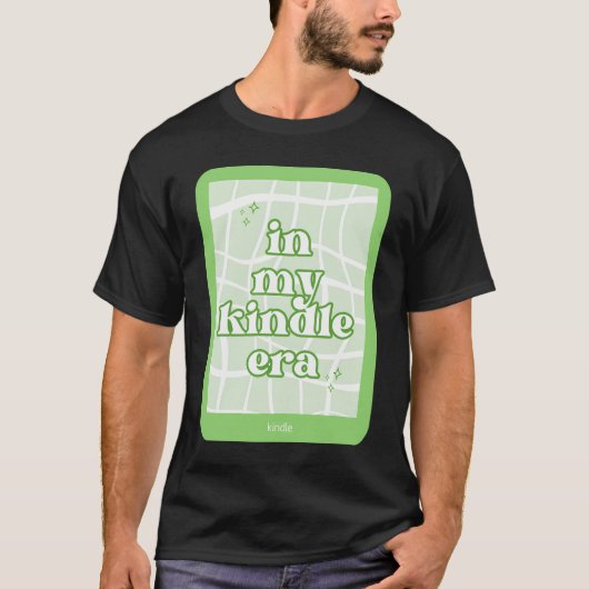 In mijn Kindle-tijdperk groene Sticker T-shirt (Voorkant)