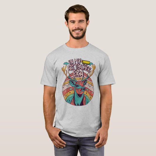 In mijn kunst leraar tijdperk Unisex softstyle T-shirt (Voorkant volledig)