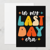 In mijn laatste dag Era Groovy Grappige laatste sc Kaart (Voorkant / Achterkant)