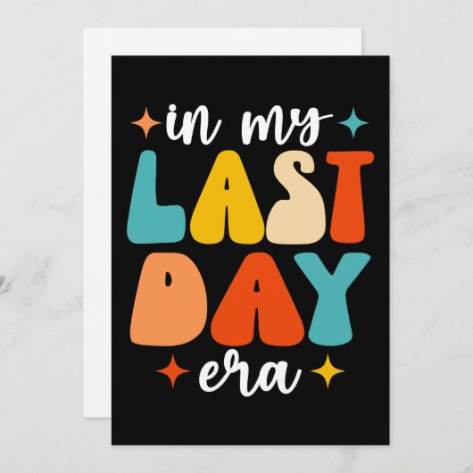 In mijn laatste dag tijdperk groovy grappig laatst kaart (Voorkant / Achterkant)