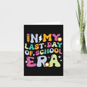 In mijn laatste schooldag Kinder groovy docenten Kaart