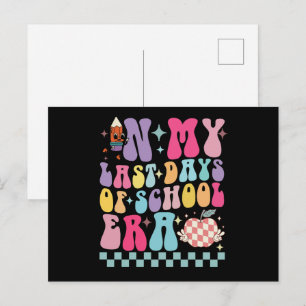 In Mijn Laatste Schooltijdperk Leraar Leven Groovy Briefkaart