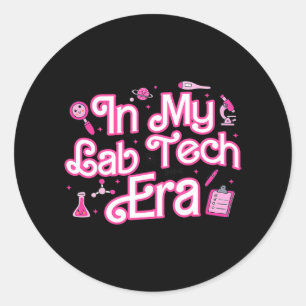 In mijn lab Tech Era medisch laboratorium Ronde Sticker
