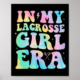 In mijn lacrosse meisje tijdperk groovy retro grap poster