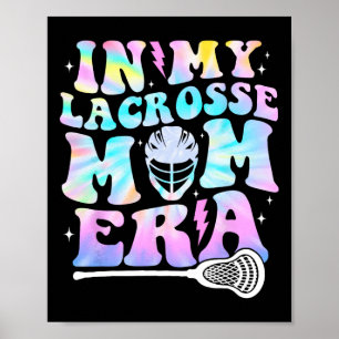 In mijn Lacrosse Mom Era Retro Groovy Sports Vrouw Poster