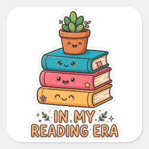 In mijn leesperiode boekenliefhebber sticker